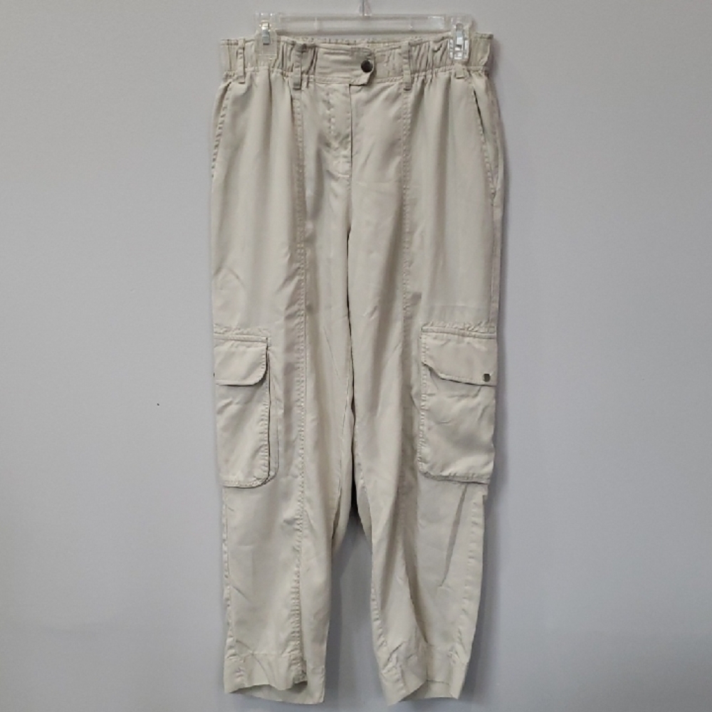 Quince Pants Women's M Stone Cargo Utility Soft Comfortable Trouser Office